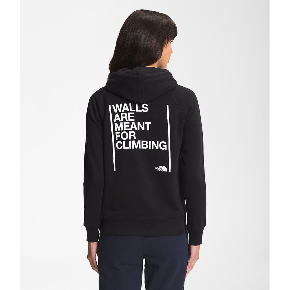 The North Face Hoodie Womens Australia - The North Face Walls Pullover Black (PDV-127954)